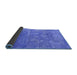 Sideview of Oriental Blue Industrial Rug, urb2795blu