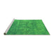 Sideview of Machine Washable Oriental Green Industrial Area Rugs, wshurb2795grn
