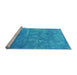 Sideview of Machine Washable Oriental Light Blue Industrial Rug, wshurb2795lblu