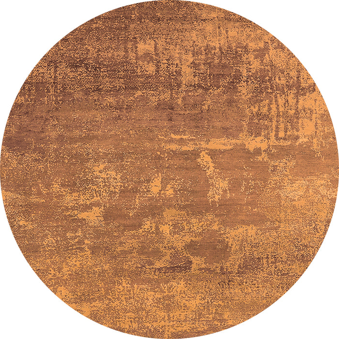 Round Oriental Orange Industrial Rug, urb2795org