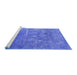 Sideview of Machine Washable Oriental Blue Industrial Rug, wshurb2795blu