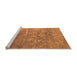 Sideview of Machine Washable Oriental Orange Industrial Area Rugs, wshurb2795org