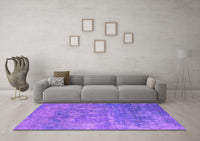 Machine Washable Oriental Purple Industrial Rug, wshurb2795pur