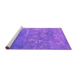Sideview of Machine Washable Oriental Purple Industrial Area Rugs, wshurb2795pur