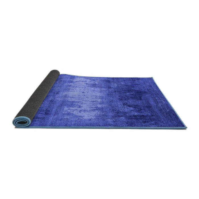 Sideview of Oriental Blue Industrial Rug, urb2796blu