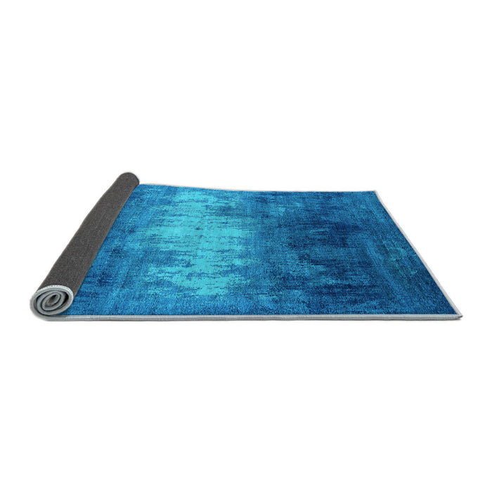 Sideview of Oriental Light Blue Industrial Rug, urb2796lblu