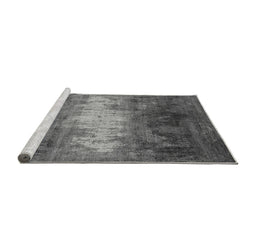 Sideview of Machine Washable Oriental Gray Industrial Rug, wshurb2796gry