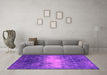 Machine Washable Oriental Pink Industrial Rug in a Living Room, wshurb2796pnk