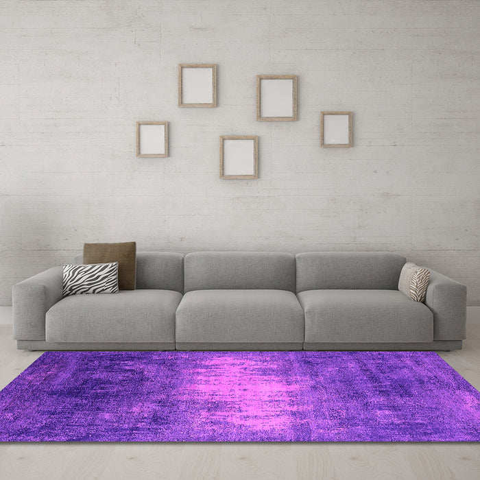 Machine Washable Oriental Pink Industrial Rug in a Living Room, wshurb2796pnk