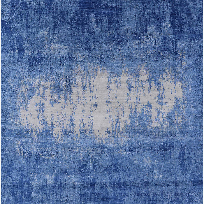 Machine Washable Industrial Modern Blue Rug, wshurb2796