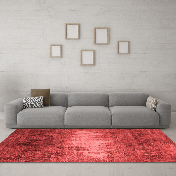 Industrial Red Washable Rugs