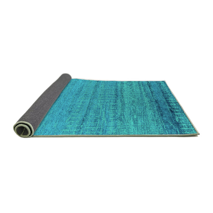 Sideview of Oriental Turquoise Industrial Rug, urb2797turq