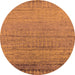 Round Machine Washable Oriental Orange Industrial Area Rugs, wshurb2797org