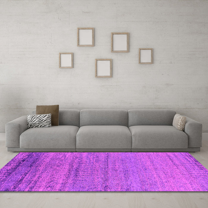 Machine Washable Oriental Pink Industrial Rug in a Living Room, wshurb2797pnk