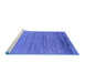 Sideview of Machine Washable Oriental Blue Industrial Rug, wshurb2797blu