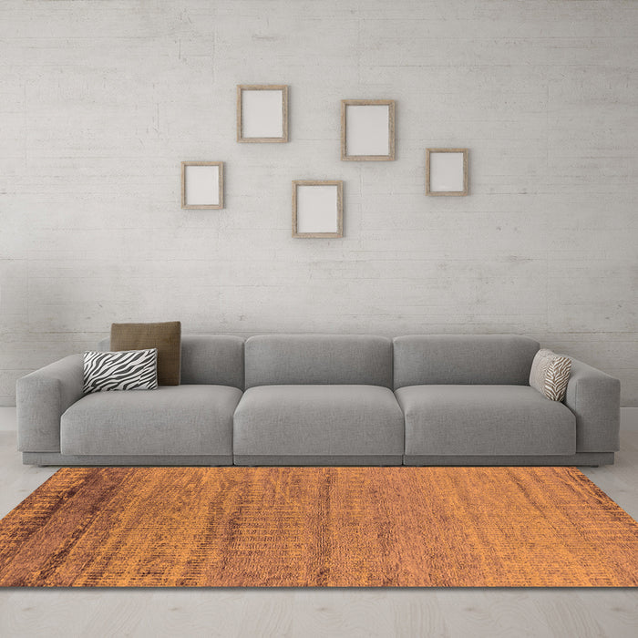 Machine Washable Oriental Orange Industrial Area Rugs in a Living Room, wshurb2797org