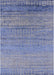 Mid-Century Modern Blue Gray Oriental Rug, urb2797