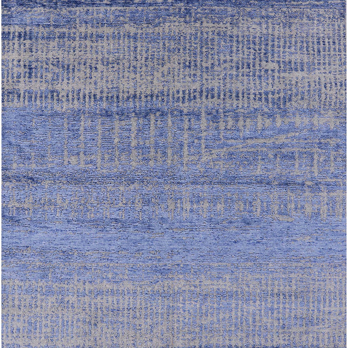 Mid-Century Modern Blue Gray Oriental Rug, urb2797