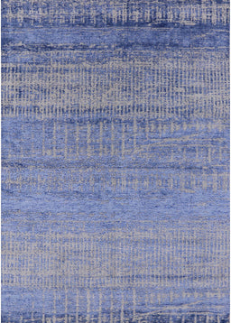 Machine Washable Industrial Modern Blue Gray Rug, wshurb2797