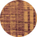 Round Oriental Orange Industrial Rug, urb2798org