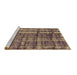 Sideview of Machine Washable Oriental Brown Industrial Rug, wshurb2798brn