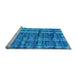 Sideview of Machine Washable Oriental Light Blue Industrial Rug, wshurb2798lblu