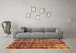 Machine Washable Oriental Orange Industrial Area Rugs in a Living Room, wshurb2798org