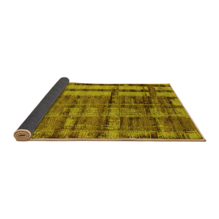 Sideview of Oriental Yellow Industrial Rug, urb2798yw