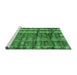 Sideview of Machine Washable Oriental Emerald Green Industrial Area Rugs, wshurb2798emgrn