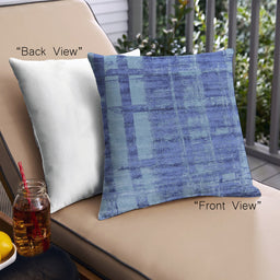 Front View of Mid-Century Modern Urban Square Blue Throw Pillow, 18 inch by 18 inch, pwurb2798