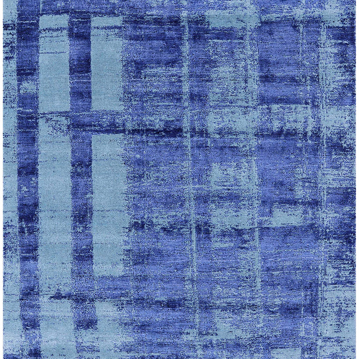 Mid-Century Modern Blue Oriental Rug, urb2798
