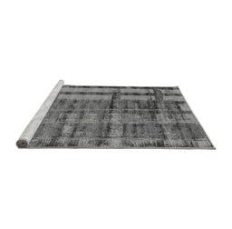 Sideview of Machine Washable Oriental Gray Industrial Rug, wshurb2798gry