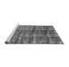 Sideview of Machine Washable Oriental Gray Industrial Rug, wshurb2798gry