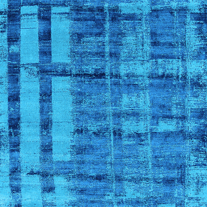 Machine Washable Oriental Light Blue Industrial Rug, wshurb2798lblu