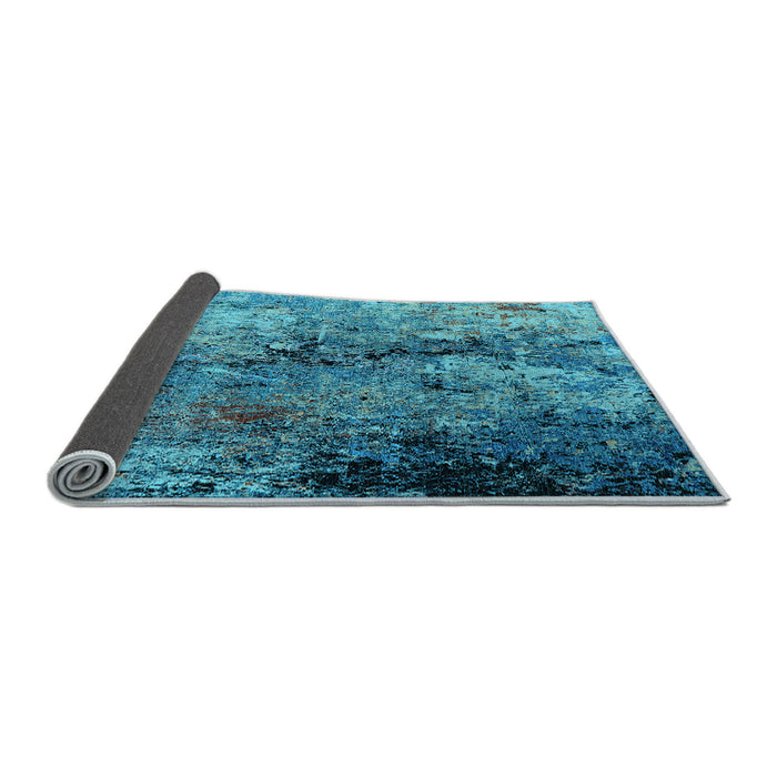 Sideview of Oriental Light Blue Industrial Rug, urb2799lblu