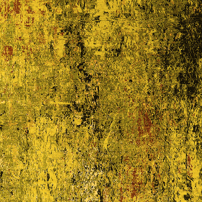 Machine Washable Oriental Yellow Industrial Rug, wshurb2799yw