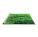 Sideview of Machine Washable Oriental Green Industrial Area Rugs, wshurb2799grn