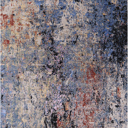 Square Machine Washable Industrial Modern Plum Purple Rug, wshurb2799