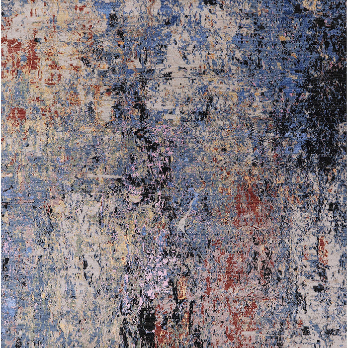 Square Machine Washable Industrial Modern Plum Purple Rug, wshurb2799