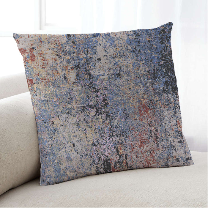 Lifestyle Image of Mid-Century Modern Urban Square Plum Purple Throw Pillow, 18 inch by 18 inch, pwurb2799