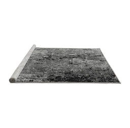 Sideview of Machine Washable Oriental Gray Industrial Rug, wshurb2799gry