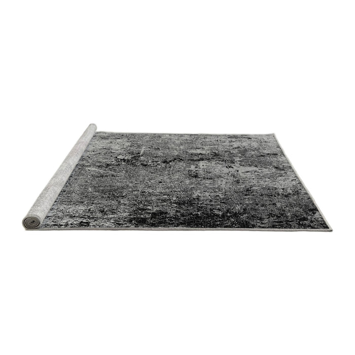 Sideview of Machine Washable Oriental Gray Industrial Rug, wshurb2799gry