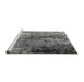 Sideview of Machine Washable Oriental Gray Industrial Rug, wshurb2799gry