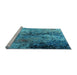 Sideview of Machine Washable Oriental Light Blue Industrial Rug, wshurb2799lblu