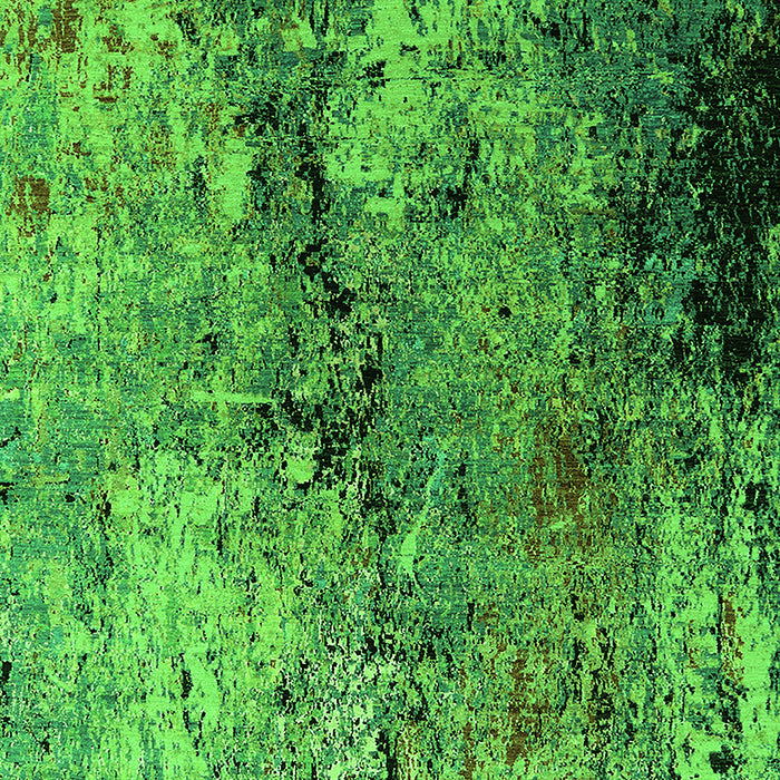 Machine Washable Oriental Green Industrial Area Rugs, wshurb2799grn