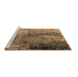 Sideview of Machine Washable Oriental Brown Industrial Rug, wshurb2799brn