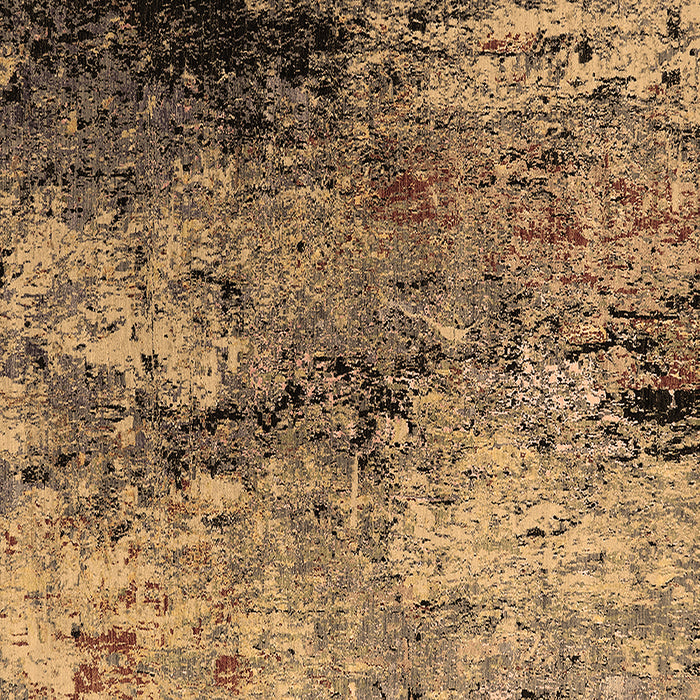 Square Machine Washable Oriental Brown Industrial Rug, wshurb2799brn