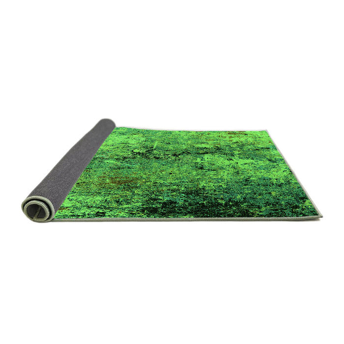 Sideview of Oriental Green Industrial Rug, urb2799grn