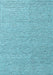 Machine Washable Solid Light Blue Modern Rug, wshurb279lblu