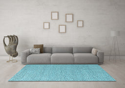 Machine Washable Solid Light Blue Modern Rug in a Living Room, wshurb279lblu
